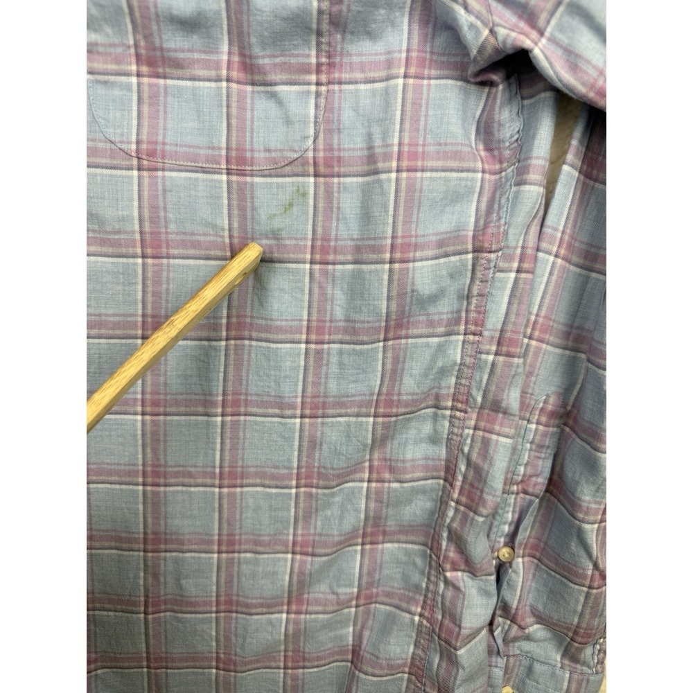 Peter Millar Summer Comfort Blue & Purple Plaid Button Down Shirt Sz Medium - Picture 8 of 8